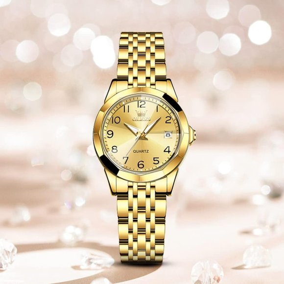 Olevs Women Stainless Steel Ladies Analog Quartz Date Waterproof Wrist Watch main image 5